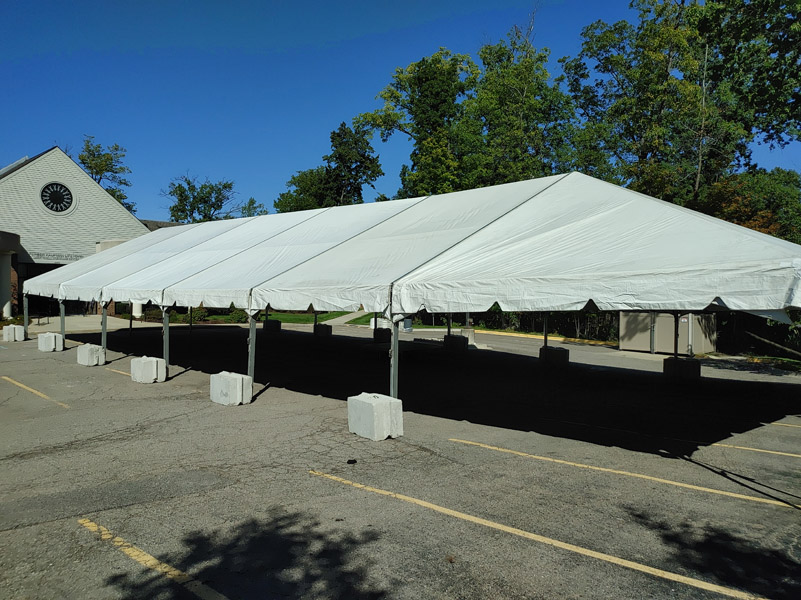 40 X 100 NAVI-TRAC HIP HIP WHITE FRAME TENT